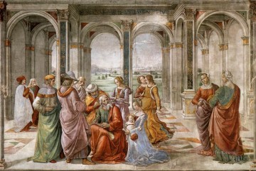 Zacarías escribe el nombre de su hijo Renacimiento Florencia Domenico Ghirlandaio Pinturas al óleo